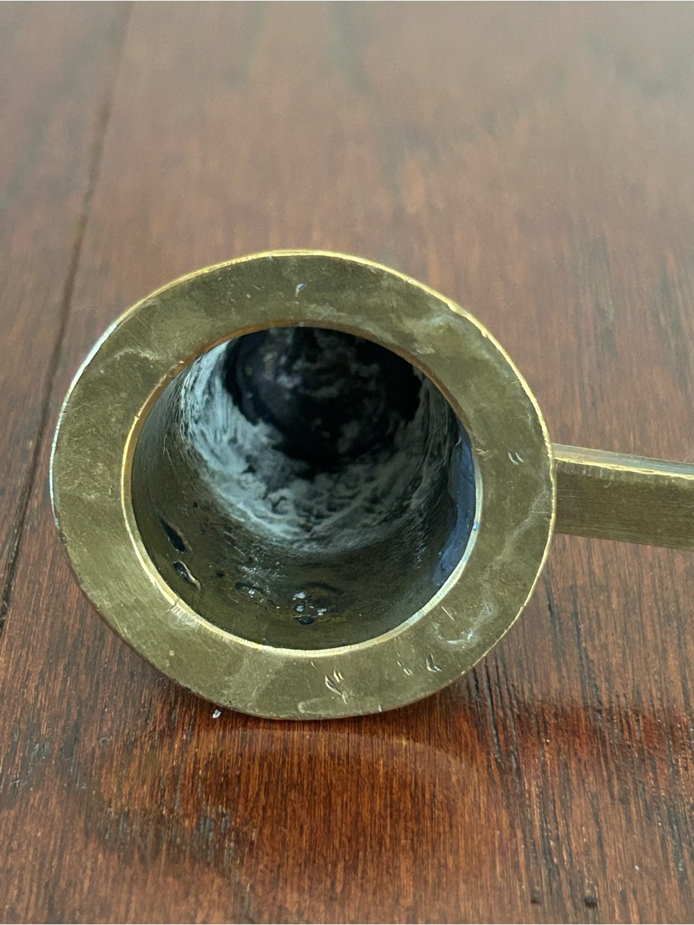 Vintage Mid-Century Etched Solid Brass Candle
Snuffer (Made in India / China) - Picture 6 of 9